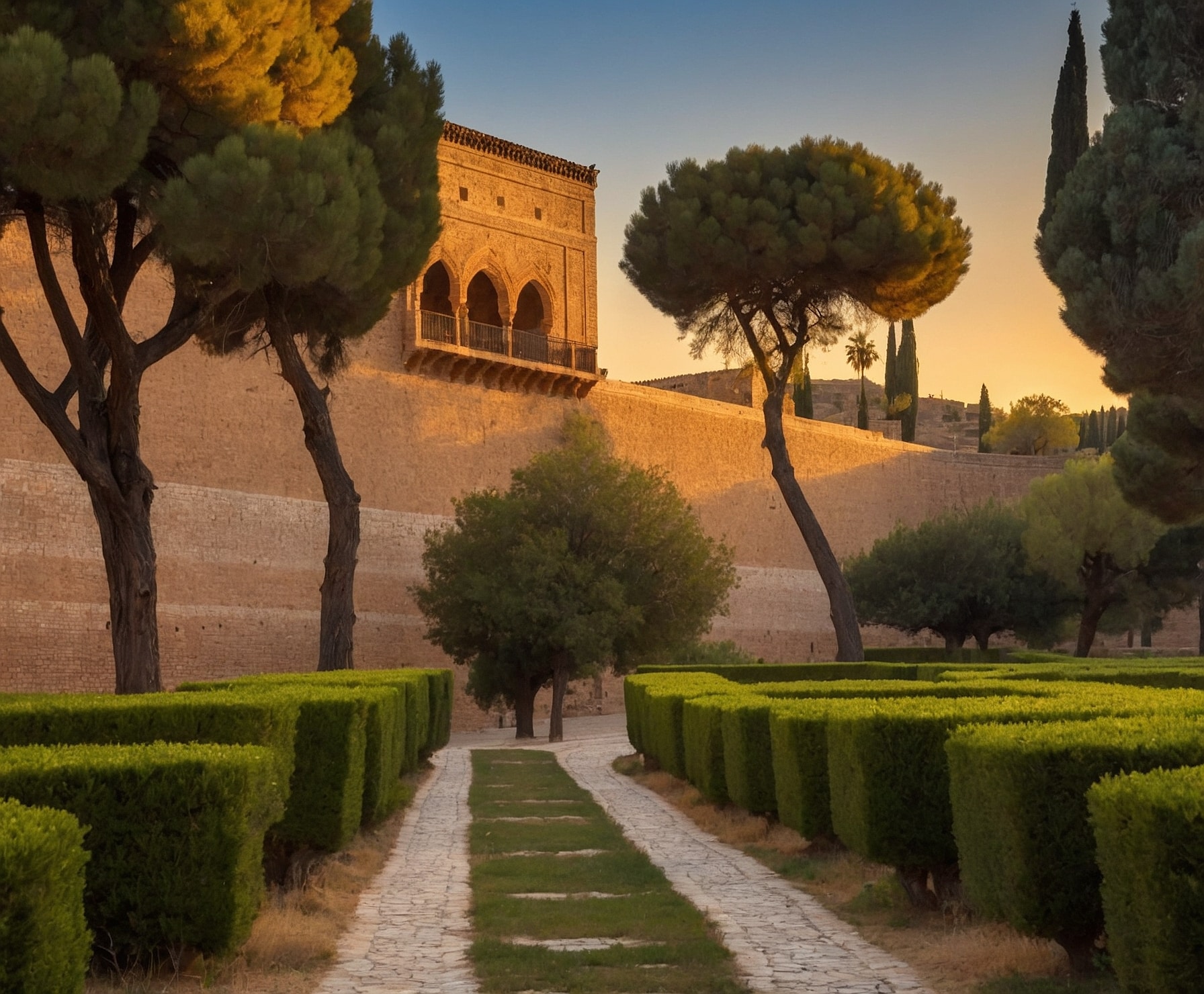 Vista panorámica de la Alhambra en Granada.