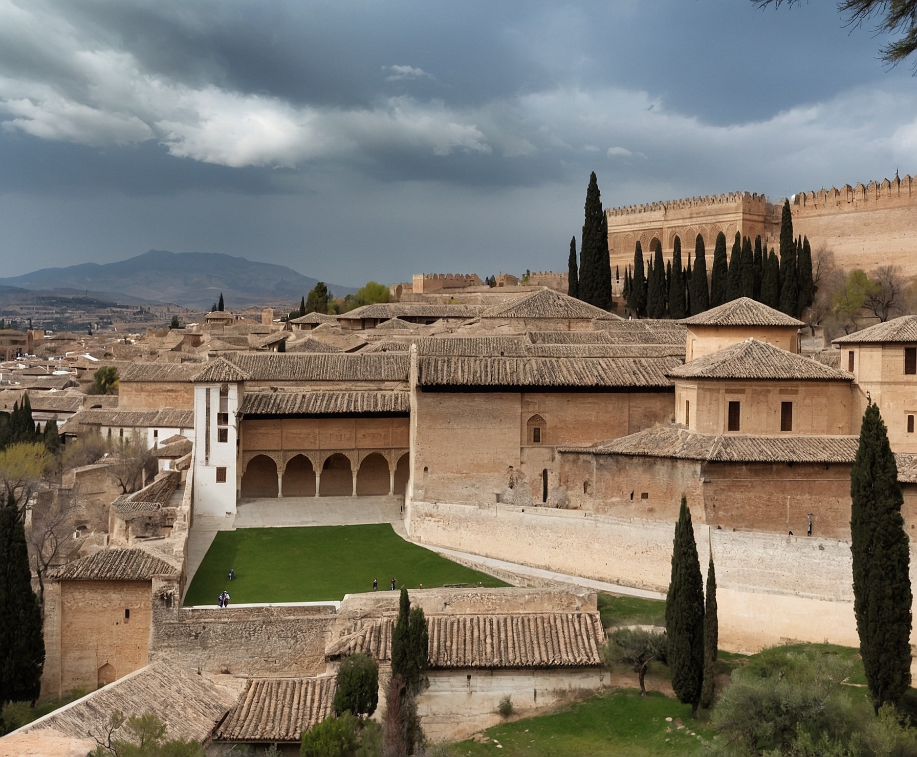 Vista panorámica de la histórica Alhambra.